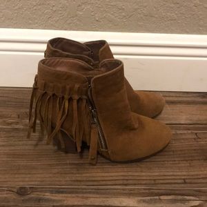 Fringe Brown Booties